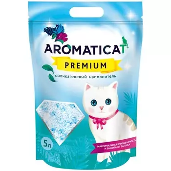 AromatiCat Premium силикагелевый гигиенический наполнитель для кошек - 5 л премиум Россия 1 уп. х 1 шт. х 2 кг
