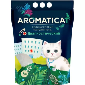 AromatiCat Силикагелевый наполнитель ДИАГНОСТИЧЕСКИЙ с гранулами-индикаторами pH - 3 л эконом Россия 1 уп. х 1 шт. х 1.25 кг