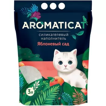 AromatiCat Силикагелевый наполнитель Яблоневый сад премиум Россия 1 уп. х 1 шт. х 2.08 кг