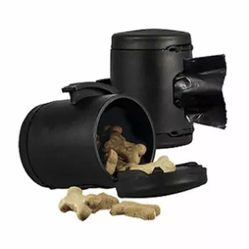 Аксессуар для рулеток flexi Multi Box S-M/L (мультибокс для лакомств/пакетиков д/сбора фекалий) черный премиум для всех пород Германия 1 уп. х 1 шт. х 0.1 кг
