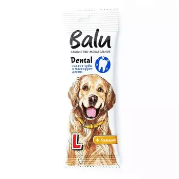 Balu Dental лакомство для собак крупных пород, жевательное, размер L - 36 г уход за полостью рта для взрослых с говядиной породы крупного размера Беларусь 1 уп. х 1 шт. х 0.036 кг