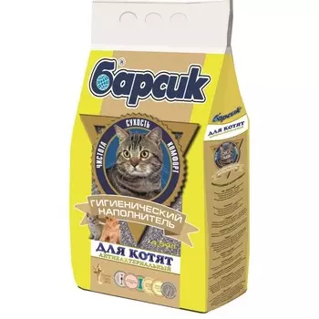 Барсик глиняный впитывающий наполнитель для котят - 4,54 л Россия 1 уп. х 1 шт. х 2.6 кг
