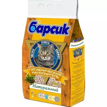 Барсик Натуральный древесный впитывающий наполнитель для кошек - 4,54 л Россия 1 уп. х 1 шт. х 2.6 кг