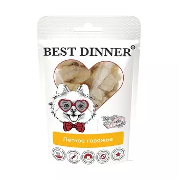 Best Dinner Freeze Dry лакомство для собак Легкое говяжье - 30 г повседневный супер премиум для всех возрастов с говядиной для всех пород Россия 1 уп. х 1 шт. х 0.035 кг
