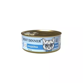 Best Dinner Exclusive Vet Profi Renal влажный корм для кошек при заболеваниях почек, паштет с ИНДЕЙКОЙ и рисом, в консервах - 100 г х 24 шт повседневный супер премиум для всех возрастов с индейкой для всех пород консервы (в железной банке) Российский корм 1 уп. х 12 шт. х 1.2 кг