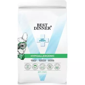 Best Dinner Vet Profi Hypoallergenic сухой корм для собак - 2 кг ветеринарный супер премиум для взрослых для всех пород мешок Российский корм 1 уп. х 1 шт. х 2 кг