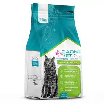 Carni Vet Diet Cat Gastrointestinal сухой корм для кошек при расстройствах пищеварения, диетический, с курицей - 1,5 кг ветеринарный супер премиум для взрослых с курицей для всех пород мешок Импортный корм 1 уп. х 1 шт. х 1.5 кг