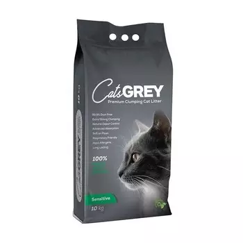Cat's Grey Sensitive наполнитель для кошек, комкующийся, без ароматизатора - 10 кг повседневный премиум для всех возрастов для всех пород мешок Турция 1 уп. х 1 шт. х 10 кг