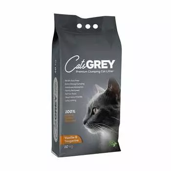 Cat's Grey Vanilla & Tangerine наполнитель для кошек, комкующийся, с ароматом ванили и танжерина - 10 кг повседневный премиум мешок Турция 1 уп. х 1 шт. х 10 кг