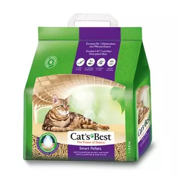 Cats Best Smart Pellets наполнитель древесный комкующийся для кошачьих туалетов - 5 л (2,5 кг) премиум для всех возрастов Германия 1 уп. х 1 шт. х 2.5 кг