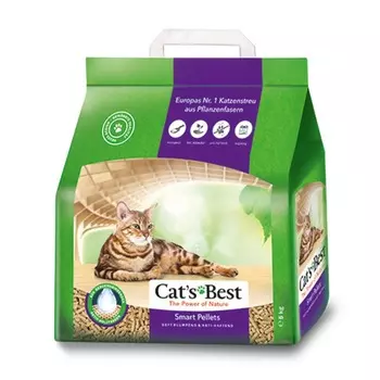 Cats Best Smart Pellets наполнитель древесный комкующийся для кошачьих туалетов - 10 л (5 кг) супер премиум для всех возрастов Германия 1 уп. х 1 шт. х 5 кг