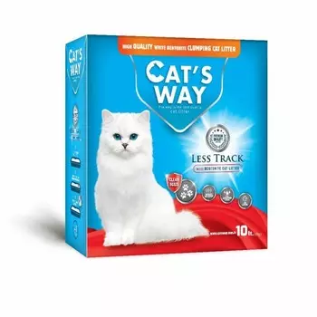 Cats way Box White Cat Litter Unsented (Natural) Less track наполнитель для длинношерстных кошек (коробка) - 10 л повседневный супер премиум для всех возрастов Турция 1 уп. х 1 шт. х 10 кг