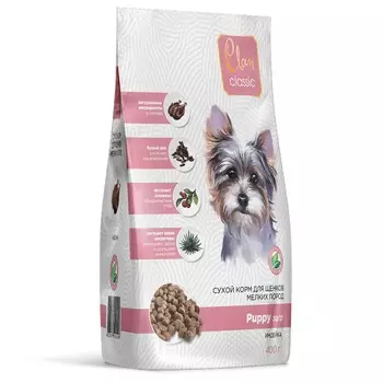 Clan Classic Puppy 30/17 сухой корм для щенков мелких пород, с индейкой - 400 г повседневный премиум для щенков с индейкой породы мелкого размера мешок Российский корм 1 уп. х 1 шт. х 0.4 кг