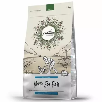 Craftia Harmona Adult Cat сухой корм для кошек, с рыбой северного моря - 1,4 кг повседневный холистик для взрослых с рыбой для всех пород мешок Импортный корм 1 уп. х 1 шт. х 1.4 кг