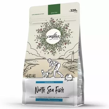 Craftia Harmona Adult Cat сухой корм для кошек, с рыбой северного моря - 320 г повседневный холистик для взрослых с рыбой для всех пород мешок Импортный корм 1 уп. х 1 шт. х 0.32 кг