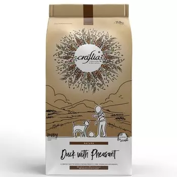 Craftia сухой корм для щенков средних и крупных пород, с уткой и фазаном повседневный для щенков с фазаном породы крупного размера мешок Импортный корм 1 уп. х 1 шт. х 7 кг