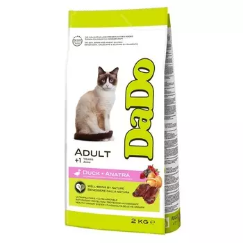 Dado Cat Adult Duck сухой корм для кошек, с уткой супер премиум для взрослых с уткой мешок Италия 1 уп. х 1 шт. х 2 кг