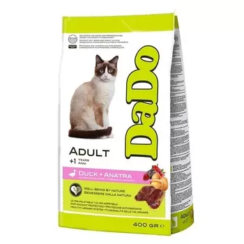 Dado Cat Adult Duck сухой корм для кошек, с уткой - 400 г супер премиум для взрослых с уткой мешок Италия 1 уп. х 1 шт. х 0.4 кг