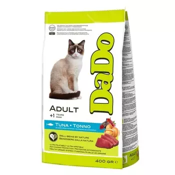 Dado Cat Adult Tuna корм для кошек, с тунцом - 400 г супер премиум для взрослых с тунцом мешок Италия 1 уп. х 1 шт. х 0.4 кг