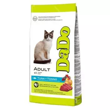 Dado Cat Adult Tuna корм для кошек, с тунцом супер премиум для взрослых с тунцом мешок Италия 1 уп. х 1 шт. х 10 кг
