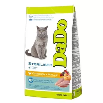 Dado Cat Sterilised Chicken корм для стерилизованных кошек, с курицей - 400 г супер премиум для взрослых с курицей мешок Италия 1 уп. х 1 шт. х 0.4 кг