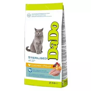 Dado Cat Sterilised Chicken корм для стерилизованных кошек, с курицей - 2 кг супер премиум для взрослых с курицей мешок Италия 1 уп. х 1 шт. х 2 кг