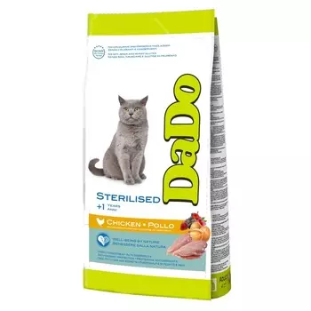 Dado Cat Sterilised Chicken корм для стерилизованных кошек, с курицей супер премиум для взрослых с курицей мешок Италия 1 уп. х 1 шт. х 10 кг