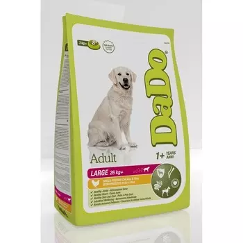 Dado Dog Adult Large Chicken & Rice монобелковый корм для собак крупных пород, с курицей и рисом - 3 кг супер премиум монобелковый для взрослых с курицей породы крупного размера мешок Италия 1 уп. х 1 шт. х 3 кг