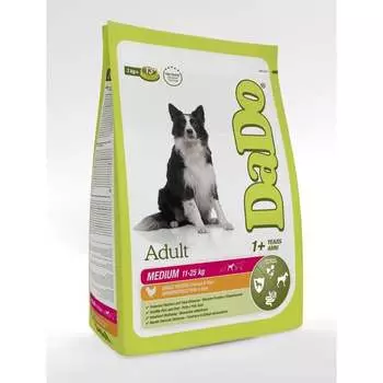 Dado Dog Adult Medium Chicken & Rice монобелковый корм для собак средних пород, с курицей и рисом - 3 кг супер премиум монобелковый для взрослых с курицей породы среднего размера мешок Италия 1 уп. х 1 шт. х 3 кг