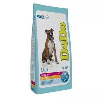 Dado Dog Light Large Chicken & Rice сухой монобелковый корм для собак крупных пород, склонных к излишнему весу, с курицей и рисом - 3 кг супер премиум монобелковый для взрослых с курицей породы крупного размера мешок Италия 1 уп. х 1 шт. х 12 кг