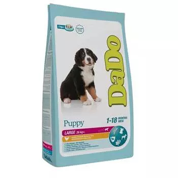 Dado Dog Puppy Large Chicken & Rice монобелковый корм для щенков крупных пород, с курицей и рисом - 3 кг для кормления супер премиум монобелковый для щенков с курицей породы крупного размера мешок Италия 1 уп. х 1 шт. х 3 кг