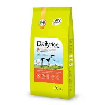 Dailydog Adult Medium Large Breed Low Calorie Turkey and Rice сухой корм для собак средних и крупных пород, низкокалорийный, с индейкой и рисом повседневный супер премиум без курицы для взрослых с индейкой породы крупного размера мешок Италия 1 уп. х 1 шт. х 20 кг