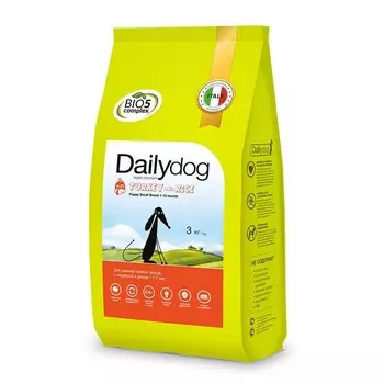 Dailydog Puppy Small Breed Turkey and Rice сухой корм для щенков мелких пород, с индейкой и рисом - 3 кг повседневный супер премиум вельш корги без курицы для щенков с индейкой породы мелкого размера мешок Италия 1 уп. х 1 шт. х 3 кг