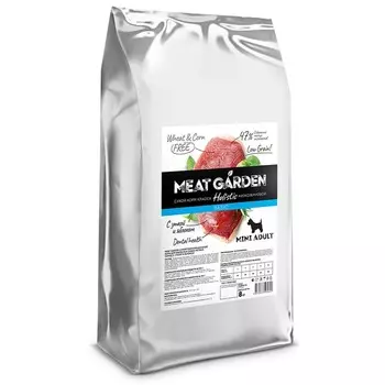 Delicana Meat Garden Basic для собак мелких пород, с уткой и яблоком - 8 кг премиум для взрослых с уткой мешок Россия 1 уп. х 1 шт. х 8 кг