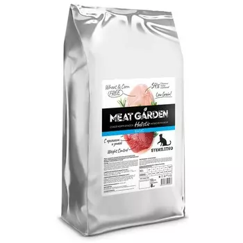 Delicana Meat Garden Basic для стерилизованных кошек, с кроликом и уткой - 8 кг премиум для взрослых с кроликом мешок Россия 1 уп. х 1 шт. х 8 кг