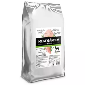 Delicana Meat Garden Grainfree для собак средних пород, беззерновой, с кроликом и травами - 12 кг премиум для взрослых с кроликом мешок Россия 1 уп. х 1 шт. х 12 кг