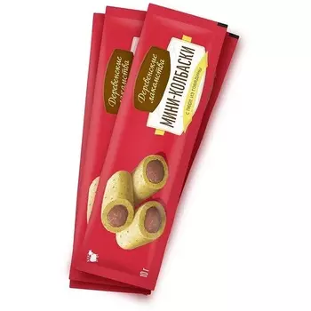 Деревенские лакомства для кошек, мини-колбаски, с пюре из говядины - 10 г с говядиной 1 уп. х 1 шт. х 0.04 кг