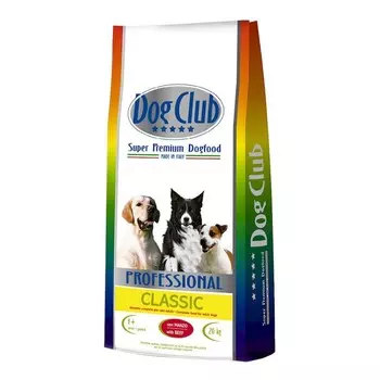 Dog Club Professional Classic сухой корм для собак, с говядиной - 20 кг повседневный супер премиум для взрослых с говядиной для всех пород мешок Италия 1 уп. х 1 шт. х 20 кг