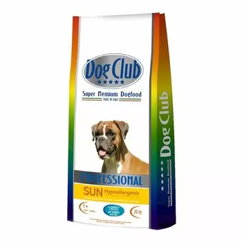 Dog Club Sun полнорационный сухой корм для собак, с рыбой повседневный супер премиум для взрослых с рыбой для всех пород мешок Импортный корм 1 уп. х 1 шт. х 20 кг
