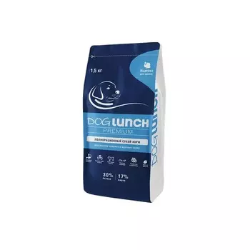 Dog Lunch сухой корм для щенков с ИНДЕЙКОЙ - 1,5 кг с индейкой Российский корм 1 уп. х 1 шт. х 1.55 кг