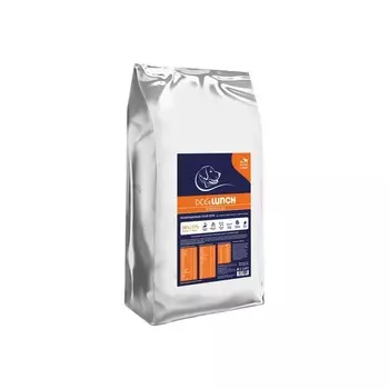 Dog Lunch сухой корм для взрослых собак с ЯГНЕНКОМ и рисом с ягненком Российский корм 1 уп. х 1 шт. х 15.1 кг