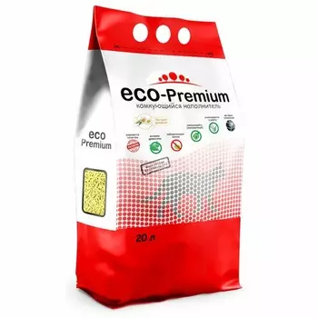 ECO Premium Ромашка наполнитель для кошек любого возраста древесный комкующийся - 20 л мешок Россия 1 уп. х 1 шт. х 7.6 кг