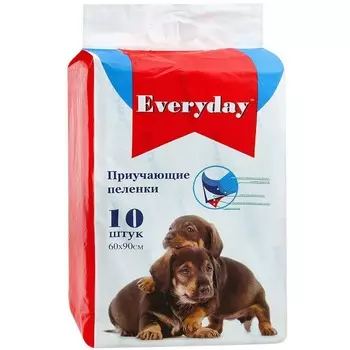 EVERYDAY / Эвридей впитывающие пеленки для животных гелевые 60 х 90 см 10 шт для всех возрастов Китай 1 уп. х 1 шт. х 0.8 кг