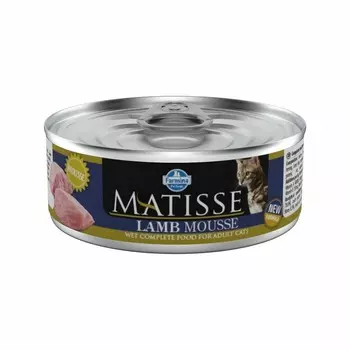 Farmina Matisse Lamb Mousse влажный корм для взрослых кошек мусс с ягненком - 85 г (12 шт в уп) повседневный премиум для взрослых с ягненком для всех пород консервы (в железной банке) Импортный корм 1 уп. х 12 шт. х 1.02 кг