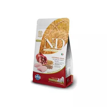 Farmina N&D Ancestral Grain Dog Chicken & Pomegranate Starter Puppy сухой низкозерновой корм для щенков до 2 месяцев с курицей и гранатом - 800 г повседневный супер премиум низкозерновые для щенков с курицей для всех пород мешок Импортный корм 1 уп. х 1 шт. х 0.8 кг