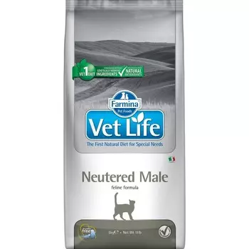 Farmina Vet Life Cat Neutered Male ветеринарный диетический сухой корм для взрослых кастрированных котов - 5 кг диетические супер премиум для взрослых с курицей мешок Импортный корм 1 уп. х 1 шт. х 5 кг