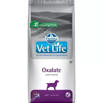 Farmina Vet Life Dog Oxalate ветеринарный корм для взрослых собак с мочекаменной болезнью уратного, оксалатного и цистиного типа - 2 кг диетические супер премиум без курицы для взрослых с яйцом для всех пород мешок Импортный корм 1 уп. х 1 шт. х 2 кг
