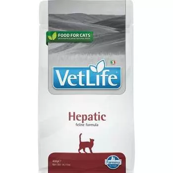 Farmina Vet Life Cat Hepatic ветеринарный диетический сухой корм для взрослых кошек и котов с хронической печеночной недостаточностью - 400 г диетические супер премиум низкозерновые для взрослых с курицей мешок Импортный корм 1 уп. х 1 шт. х 0.4 кг