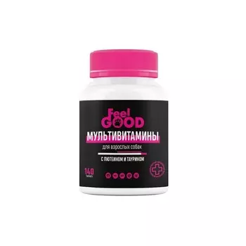 FeelGOOD Мультивитамины для собак с лютеином и таурином, 140 табл для взрослых Россия 1 уп. х 1 шт. х 0.07 кг