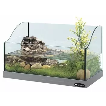 Ferplast Jamaica 60 палюдариум для черепах, серебристый - 60x31,5xh37 см Италия 1 уп. х 1 шт. х 7.174 кг